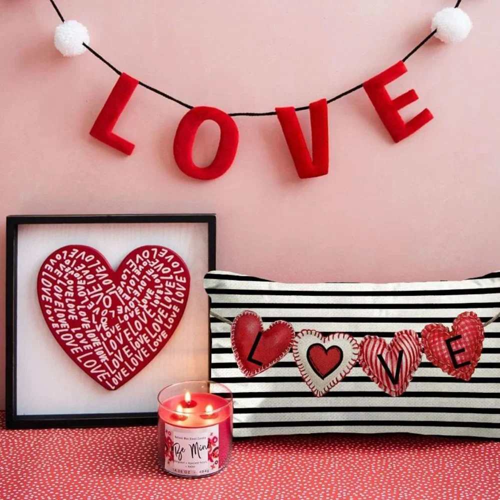 12X20 Inch Valentines Day Pillow Cover